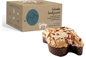 Galup Colomba Pasquale Senza Glutine e Lattosio, Colomba Tradizionale, Colomba Artigianale Gluten Free, con Glassa alle Nocciole - 400g