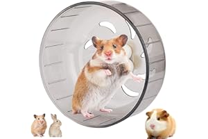 Houdao 13cm Hamster Laufrad Hamsterrad Leise Plastik Silent Hamster Rad für Kleine Hamster Babys Ratten Rennmäuse Zwerghamster Haustiere(Grau)