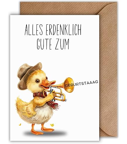 Old English Co. Lustige Geburtstagskarte 'Birthdays Are Good For You' | Mit Goldfolie | Blanko-Innenseite | 170x120 Mm