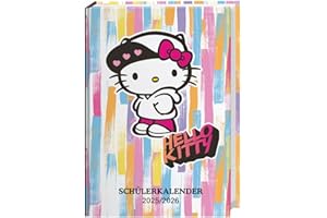 Hello Kitty Schülerkalender A5 2026 - 17 Monate ab August 2025: Die niedliche Kultkatze versüßt jeden langen Schultag! Buchkalender für alle Fans der ... Hello-Kitty-Charaktere (Kalenderbücher Heye)