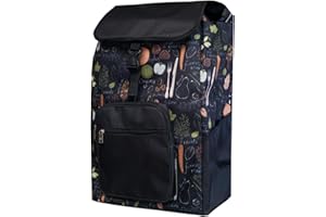 BORNFORNICE Replacement Bag for Grocery Cart/Shopping Cart - Waterproof Trolley Bags, for Aluminium Alloy Frame, 13.5inx9inx23in (Black)