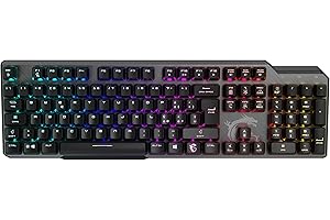MSI Vigor GK50 Elite IT Tastiera Gaming Meccanica (Kailh Box White), LED RGB Mystic Light per singolo tasto, hotkeys per controlli rapidi, Gaming e Ufficio, Layout ITALIANO QWERTY
