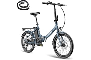 Fafrees Bici Elettrica Pieghevole, Bicicletta Elettrica Donna Uomo 603 WATTHOURS 36V 16.75Ah, 20 Pollici Ebike da Città, 110-130KM Pedalata Assistita E-bike, 7 Velocità, F20 Light EAPC
