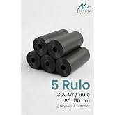 Merpak Ambalaj Kalın &Ccedil;&ouml;p Torbası 300 gr X 5 Rulo Siyah &Ccedil;&ouml;p Poşeti 80x110 Cm Jumbo End&uuml;striyel &Ccedil;&ouml;p Torbası