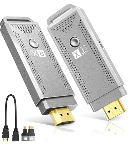 Draadloze HDMI-zender en ontvanger 4K, ondersteunt 5G en 9 transmissiekanalen, 984FT/300M Long Range, streamt video en audio van laptops, pc's naar HDTV-projectoren voor thuisbioscoop, conferenties