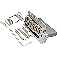 Wilkinson WOV09 Deluxe 52.5mm(2-1/16 inch) 6-Screw Tremolo Bridge for American Vintage Narrow Spacing Strat Electric Guitar, Chrome