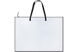 DXPETA Art Folder, A1 Art Portfolio Case with Handle, 36X24 Inches Clear Grid Folder for Artwork, Documents, Teaching Materials, Ideal for Artists, Students, Office Workers