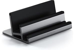 ‎SATECHI SATECHI Podwójny Pionowy Stojak Aluminiowy, Uniwersalna Kompatybilność z MacBook Air i Pro M5 M4, iPad Air i Pro M5 M4, iPad Mini, iPhone 17 i Innymi