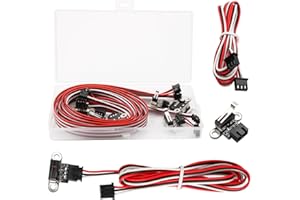 GALDOEP 6PCS Micro interrupteur de fin de course, interrupteur de fin de course d'imprimante, interrupteur de fin de course mécanique 3 broches 1 m de fil pour rampes de pièces d'impression 3D