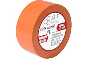 APT ADVANCED POLYMER TAPE APT, PVC Marking Tape, Premium Vinyl Safety Marking and Dance Floor Splicing Tape, 6 mil Thick,51mmx30M, Mulit-Color (51mm x 30M(1 Roll), Orange)