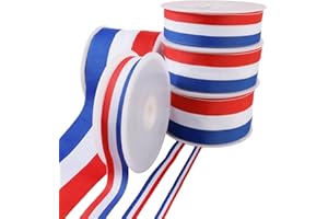 MYMERCERIE 3 mètres de Ruban Drapeau Francais Bleu/Blanc/Rouge - Taille 65mm