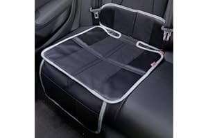 GANGAN Stimo24 Auto KFZ Kindersitzunterlage/Sitzschoner/Autositzunterlage - Schwarz - Polyester - Auto - Universelle Passform - ISOFIX geeignet - Sitzschoner