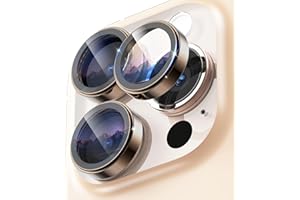 Jurqqer Kameraschutz für iPhone 16 Pro Max/iPhone 16 Pro, [Kratzfest & Stabil] 9H Ultradünner Gehärtetes Glas, Kamera Schutz aus Aluminiumlegierung, Einfache Installation Wüstensand.