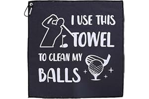 VILITI Golf Gifts for Men,Funny Golf Towels,Personalised Golfers Ball Towel Cleaning Cloth Gift Related Stuff Accessories,Golfing Balls Club Bag Holder Cleaner for Boys Lovers Dad Mens Novelty Cheap Presents