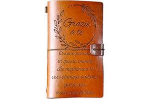 Blumuze Regalo Donna, Diario in Pelle Regali Donna Compleanno,Grazie Maestra Collega,Insegnante,Mamma,Amica Taccuino 140 Pagine Regalo Maestre Fine Anno