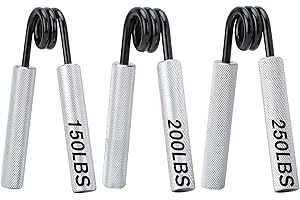 COVVY Paquete de 4/5 fortalecedores de Agarre de Mano (50/100/150/200/250 LBS), Metal Antideslizante, Resistente para la construcción Muscular y recuperación de Lesiones