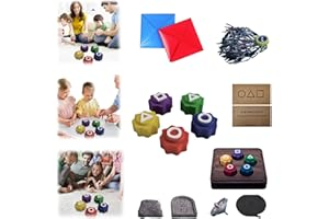 VIMAZ Gonggi Game,5pcs Gonggi Korean Game,Gongi Jack Stones Game,Korean Traditional Gong Gi Game Play for Squid Tv Fans and Kids (C)