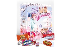 ‎BOXILAND US Süßigkeiten Adventskalender 2023 I 24 Original Sweets aus Amerika I American Candy Adventskalender
