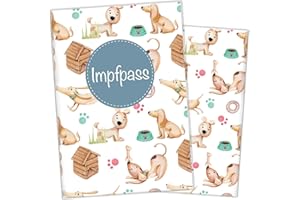 Wilhelm Fell Funda para cartilla de vacunación para animales, personalizable para tu perro, idea de regalo personal para dueños de mascotas, funda protectora para cartilla de vacunación para mascotas