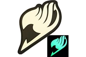 LEGEEON Glow Dark GITD Fairy Tail Japanese Manga Anime PVC Rubber 3D Touch Fastener Patch