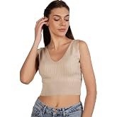 TRİST STAR Kadın Likralı Crop Triko Atlet Trist-6109