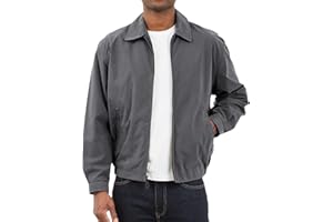 London Fog Auburn Veste de Golf Doublée en Maille Légère avec Fermeture Éclair sur Le Devant Coton Homme