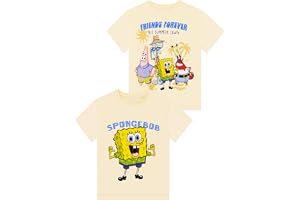 SpongeBob SquarePants T-Shirt För Pojkar, Barn T-Shirt Med Korta Ärmar