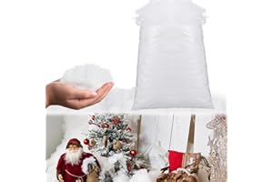 AIXIMA Weihnachten Kunstschnee,Künstliche Schnee Decke,Faser Flauschig Schnee,Gefälscht Indoor Schnee,kunstschnee,für Weihnachtsbaum Winter Wohnkultur (7 Unzen/200 g)