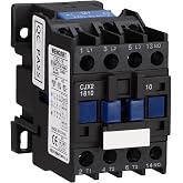 wengart Contactor de CA CJX2-1810 220V 18A para Electricistas, Control de Motores y Bombas sin Fallos, Alta Durabilidad El&eacute;ct
