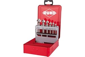 RUKO 102152 - Juego de 6 avellanadores cónicos, DIN 335 forma C