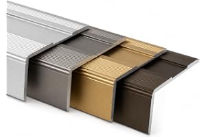 Floordirekt Trappkantsprofil av aluminium 134 cm – inkl. skruvar och pluggar