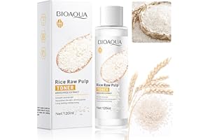 ANGIVLGA Rice Toner for Face Korean Skincare, Rice Water, Natural Rice Face Hydrating Toner, Pure Smoothing Vegetable Glycerin for Skin, Hydrating&Moisturizing, Promote Pore Minimizer&Exfoliating Toner (Rice)