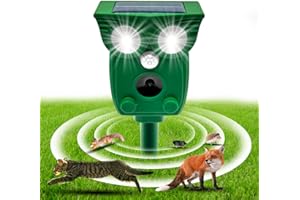 MAGESH Solar Ultrasonic Cat Repellent for Gardens uk 2025 Upgraded Fox Deterrents for Gardens uk Squirrel Rabbit Deer Skunk Rodent Dog Deterrents Animal Repeller for Garden Yard Farm Outdoor