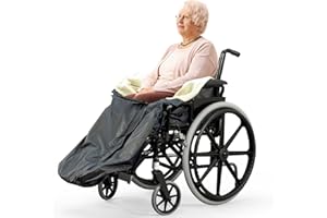 BRAMBLE - Cubrepiernas para Silla de Ruedas Forradas en Forro Polar con Bolsillo Interior - Sólido, cálido e Impermeable