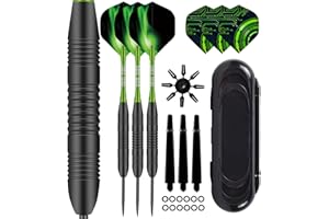 AIQILAI Steel Tip Darts Set,3 Pack Professional Dart with Aluminum Shafts and Darts Case