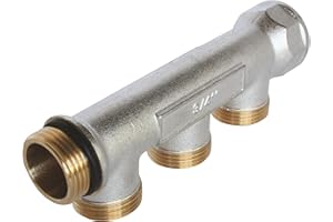 SOMATHERM FOR YOU HML4020-03-20 Sanitario Collector, Ottone nichelato, Maschio-Femmina, 20/27 autosigillanti e allineati, 3 filiali a Male 3/4 EK, None