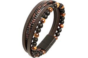 Mochity Lederarmband Herren, Armband Herren, Lederarmband Herren Schwarz, Viking Herrenarmband, Herren Armband Edelstahl, Herren Lederarmband, Männer Geschenke, Armbänder Für Herren