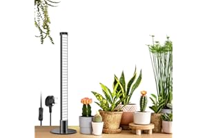wolezek 96 LEDs Grow Lights for Indoor Plants, 16.5" Height Standing Grow Light, 20W 6000K LED Grow Light Full Spectrum, 3 Mounting Modes Grow Lights for Seedlings with Anti-Slip Round Base