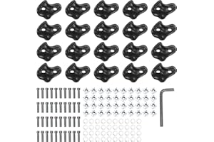 TeamSky Climbing Holds – 20 Packs of Rock Climbing Holds, Climbing Frame Accessories, Indoor & Outdoor Climbing Wall Grips for Kids and Adult, Black