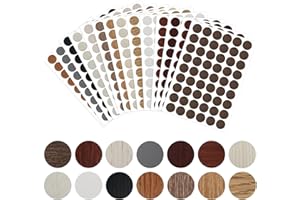 ALAHUGYEF 756 Set da 14 colori Adesivi Copri-foro Vite, Tappi di copertura autoadesivi per fori di viti, Ø21mm Coperture per viti in legno per mobili, Tappi di copertura impermeabili per buchi di viti mobili