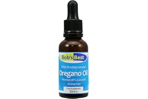 Bob's Best Oregano Oil 100% Pure & Natural Wild Mediterranean - Antioxidant & Antibacterial, Minimum 80% Carvacrol – 30ml