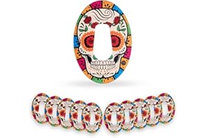 ExpressionMed - Patch adhésif pour Dexcom G6 (Paquet de 10) - Ruban CGM prédécoupé, étanche, non effilochable. (Dia de los Muertos)