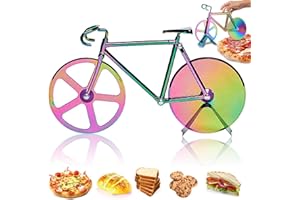 YBFBSJK Coupe Pizza Vélo Roulettes à Pizza Vélo Roue Coupe Pizza Roue Pizza En Acier Inoxydable Trancheuse Roue Pizza Accessoires Pizza Pour Le Gâteau La Maison Biscuits Tartes Au Pain Pizza Partie Restaurant