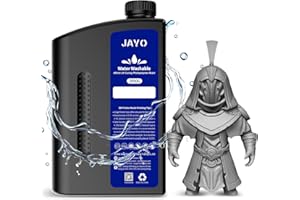 JAYO Water Washable 3D Drucker Resin 2000g Dunkelgrau, UV-Härtendes Harz 405nm 3D Druck Flüssigkeits Rapid Photopolymer Wasser Abwaschbar Resin für 2K 4K 6K 8K LCD SLA Resin 3D Drucker