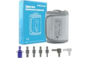 MEDLINKET Polsino per la pressione sanguigna da 17 a 22 cm, con 7 connettori di ricambio per braccia piccole, compatibile con Omron Digital Blood Pressure Monitor Small Cuff