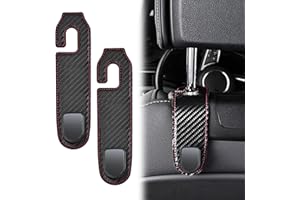 Nayyana Lot de 2 crochets pour appuie-tête de voiture - En cuir - Pour sacs à main et sacs - Accessoires d'organisation de voiture - Crochets d'appui-tête pour sacs à main et sacs - Crochets de