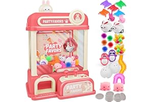 Own1one Claw Machine for Kids, Claw Machine Arcade Game with Party Favors Toys, Kids Grabber Machine Birthday Gifts for Girls Boys 3 4 5 6 7 8 Years Old