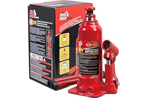 BIG RED TAM90403B - Gato de Botella soldada hidráulica de 4 toneladas (8 Libras)