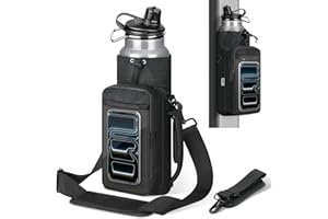 MoKo Magnetic Gym Bag, Magnetic Water Bottle Holder with Clear Phone Pouch, Built-in 4 Magnets Fitness Bag for Men and Women Compatible with Most Water Bottles, Gym Accessories Gifts, Black