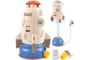 Tundwhite Water Rocket Arroseur d'eau pour enfants - Arroseur de pelouse pour enfants - Jouet d'eau d'été - Hauteur de pulvérisation jusqu'à 1,8 m - Pulvérisation pour tout-petits, filles et garçons